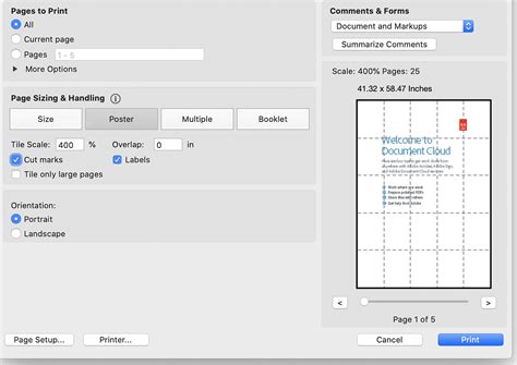 how to print something large on multiple pages and why you might want to use different fonts for emphasis